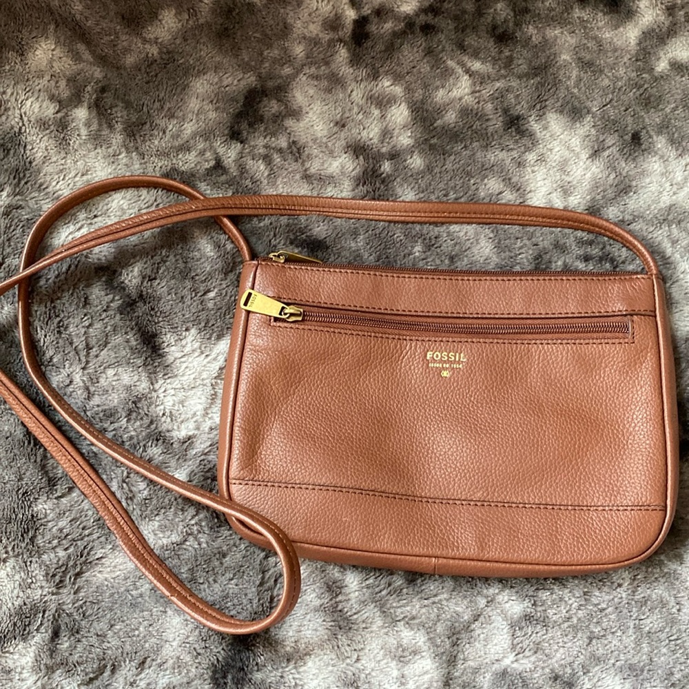 Fossil Cowhide Leather Mini Crossbody Purse